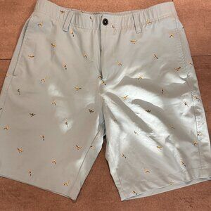 Under Armour Blue Khaki Shorts w/ Bird Print Size 34